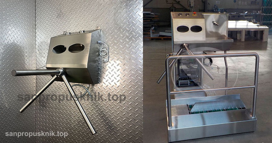 Санпропускник для рук із турнікетом станція гігієни