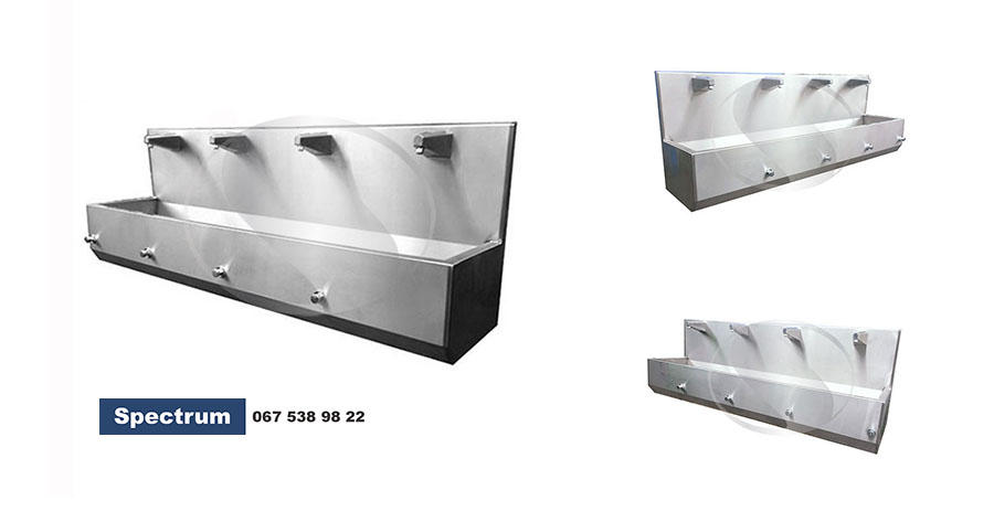 Умивальник безконтактний на чотири секції з клапаном